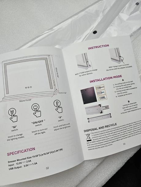 Veľké kozmetické led zrkadlo, 