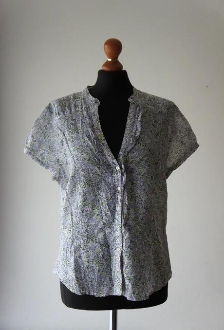 Ľahká vzorovaná blúzka s volánovým, zara,xl