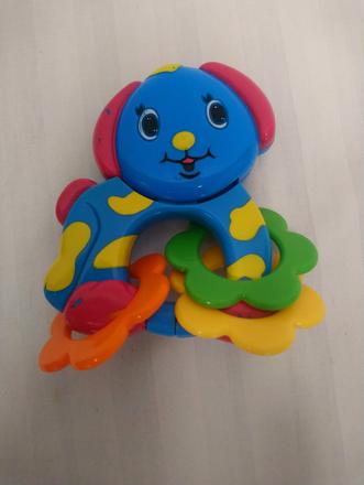 Plastová hrkálka medvedík, 13 cm, 