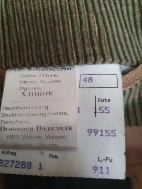 Menčestrové sako casual, 48