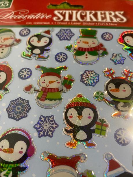 Krásne dekoratívne vianočné nálepky 3 druhy,