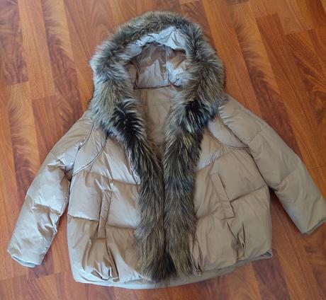 Zimná bunda s pravou kožušinou, l