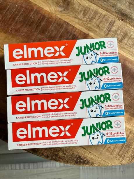 4ks zubná pasta elmex junior 6-12 rokov,