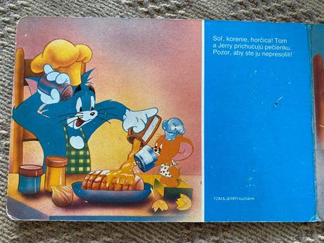 Retro staré leporelo tom a jerry kuchármi 1990, 