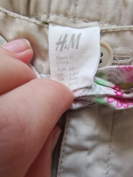 Plátené nohavice, h&m,68