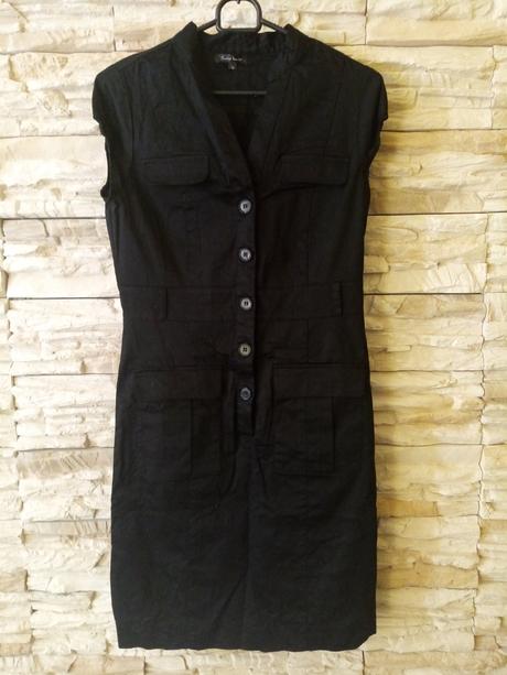 Čierne letné športové šaty s vreckami, gate,36