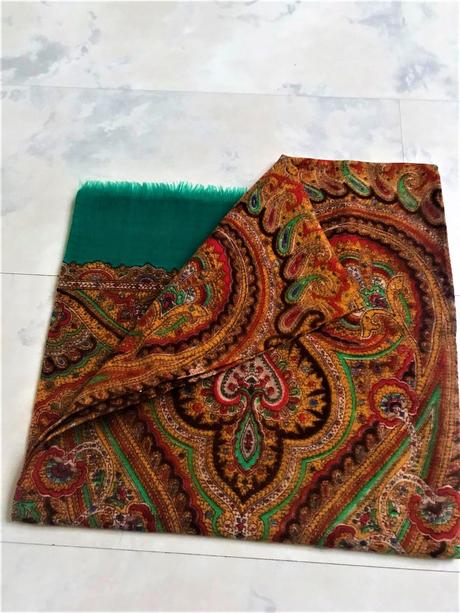 Kašmírová šatka na krk/šál, l