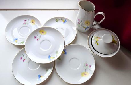 Kávová/čajová súprava servis, porcelán bohemia, 