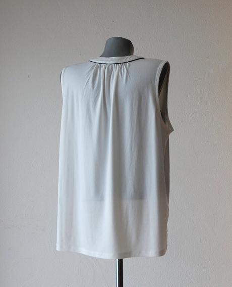 Elegantná biela blúzka h&m s čiernym lemovaním, h&m,l