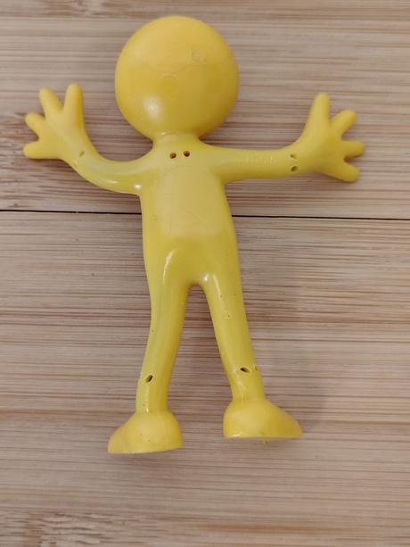 Retro ohybný panáčik smajlík, bendy toy, vintage,