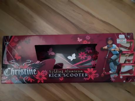 Fialova kolobezka od 6r.+orig.krabica, 