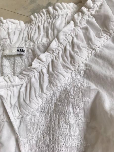 Romantická madeirová blúzka, h&m,xl