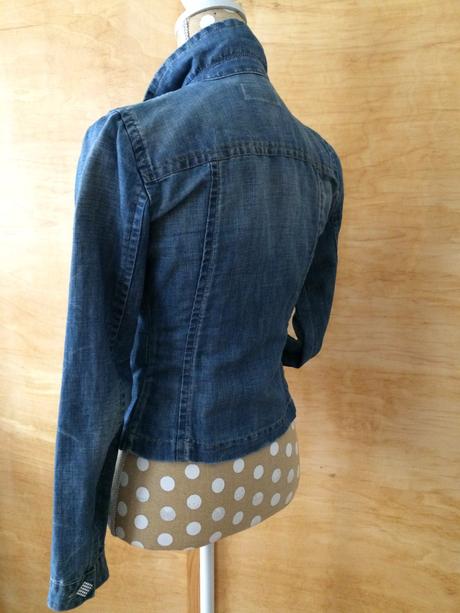 Benetton riflová bunda so swarowski gombíkmi, xs, benetton,xs