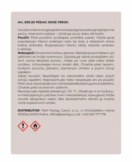 Pedag - sneaker deo (dezodorant do topánok) 100 ml, 