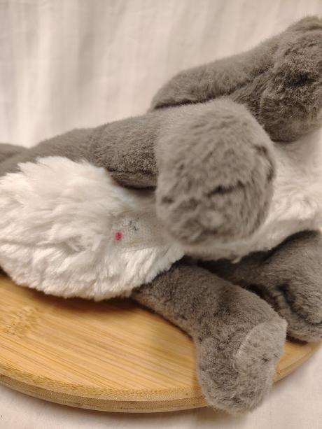 Plyšový sivo biely zajac, cuore di mamma, 30 cm, 