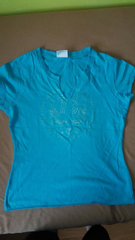 Modre tricko s kratkym rukavom, next,38