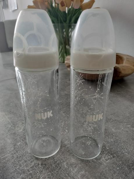 2x nuk sklenená fľaša, nuk