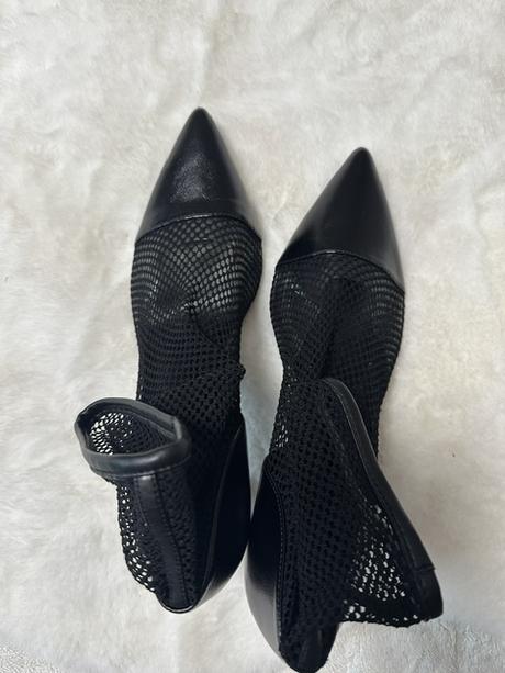 Čierne sieťované topánky na podpätku zn. zara, zara,40