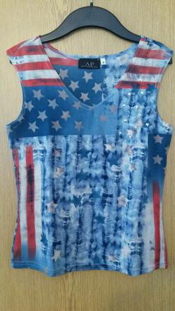 Top/tricko s us americkym motivom - ap, s