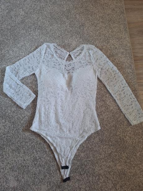 Čipkovaný top, h&m,m