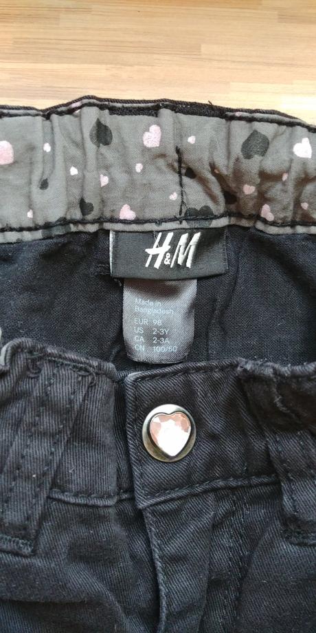 Riflicky so srdieckami na kolenach, h&m,98