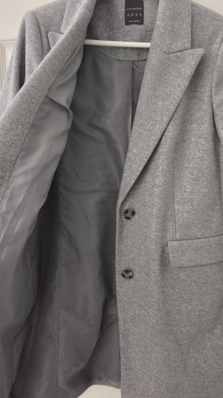 Šedý dámsky kabát 38, primark,m
