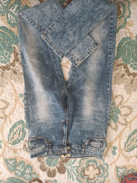 Riflové legíny, denim,42