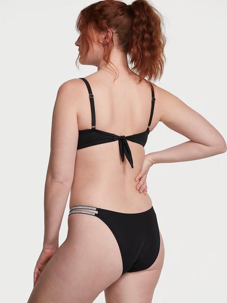 Čierne kamienkove plavky victorias secret pink, victoria's secret,l / s