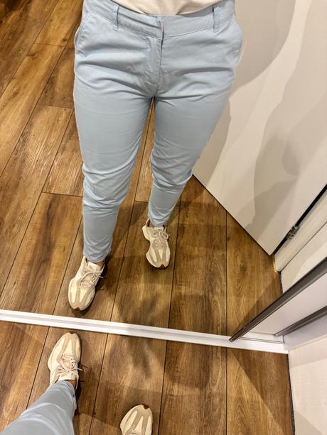 Nohavice bledomodré mango, mango,s