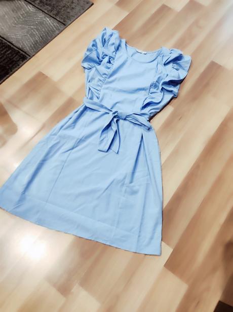 Svetlo modré šaty s/36, s