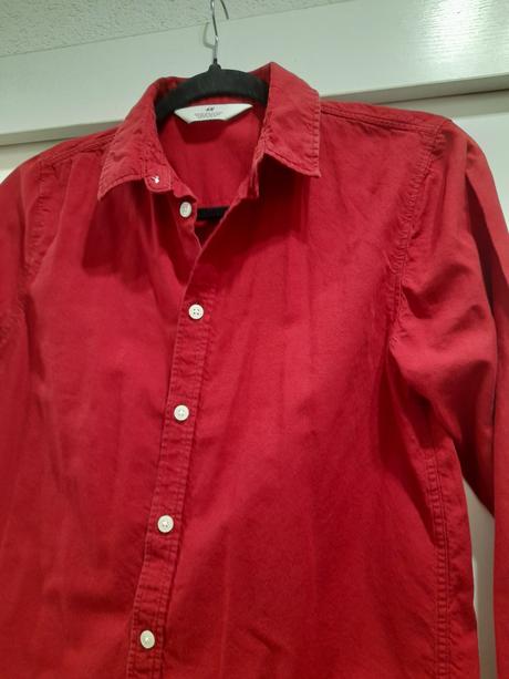 Červená košeľa 158, h&m,158