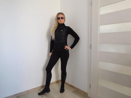 Vesta bez rukávov + sťahovacie čierne legíny-36v,, 36