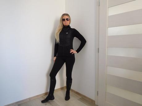 Vesta bez rukávov + sťahovacie čierne legíny-36v,, 36