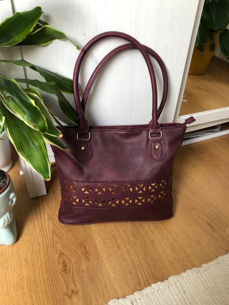 Bordová kabelka/ bordová vintage kabelka, 