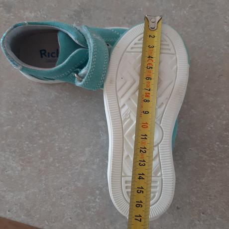 Nové tyrkysové kožené poltopánky richter 25, richter,25