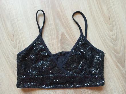 Flitrovany crop top, s