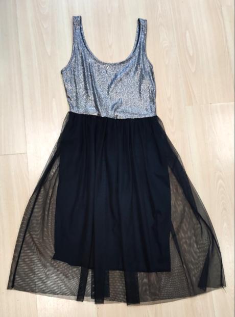 Saty zlate s tylovou suknou, topshop,38