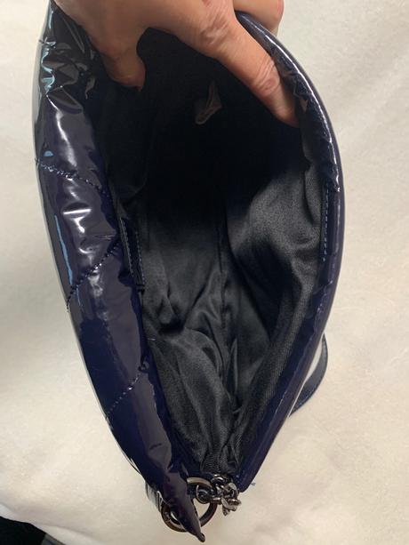 Tmavomodrá lesklá kabelka zn. zara, zara