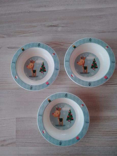 3 x miska s vianočným motívom, 