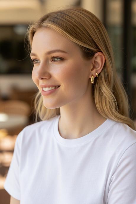 Pozlátené strieborné náušnice, 