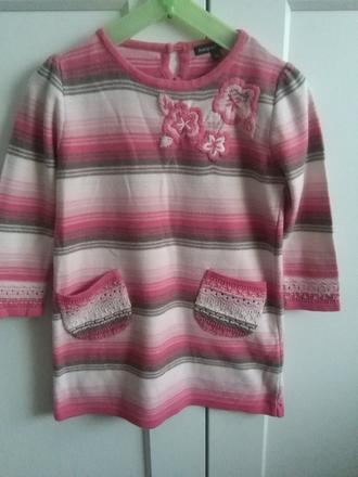 Pletené šaty m&s+tričko, marks & spencer,98