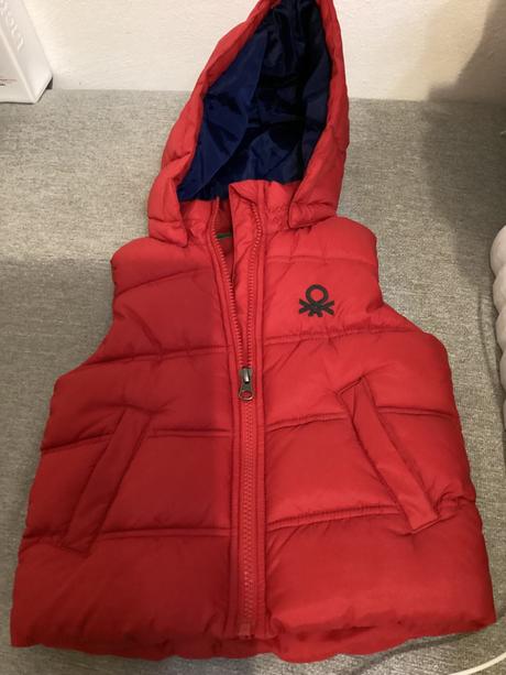 Detská vesta s kapucňou unisex, benetton,80