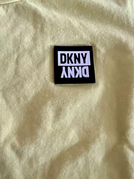 Žlté výrazne tričko crop, dkny, 9-10 rokov, dkny,140
