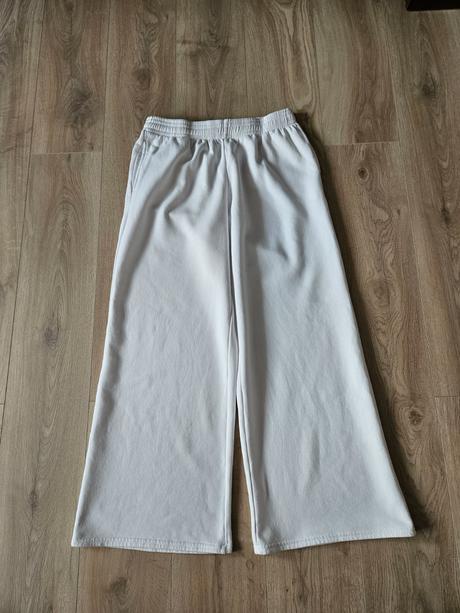 Široké teplákové nohavice vysoký pás, h&m,xl