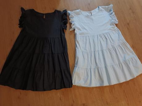Šaty 2ks (čierne,bledomodré), 