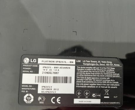 Monitor lg ips237l-bn, lg