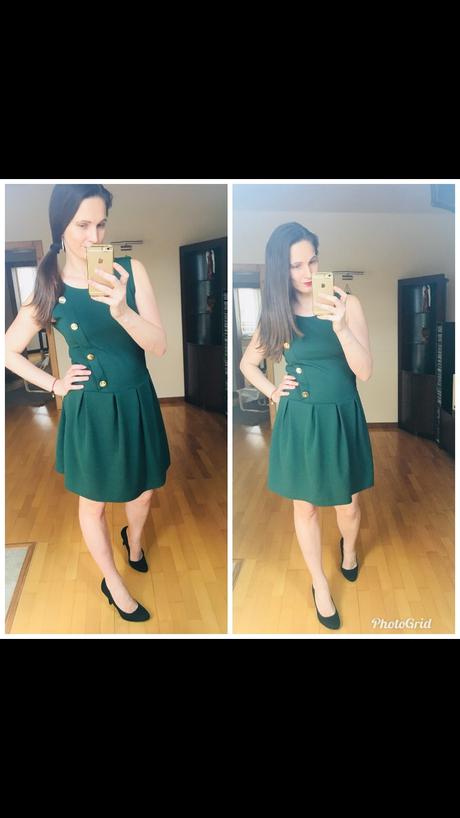 Šaty smaragdové uni, s