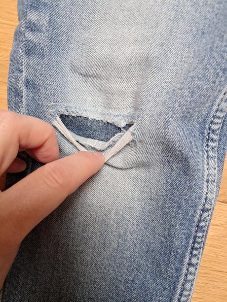 Relaxe fit potrhané rifle h&m veľkosť 8-9 rokov, h&m,134