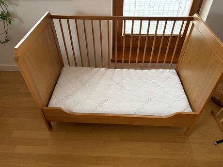 Detská postieľka z ikea s matracom, šírka (cm): 60,dĺžka (cm): 120