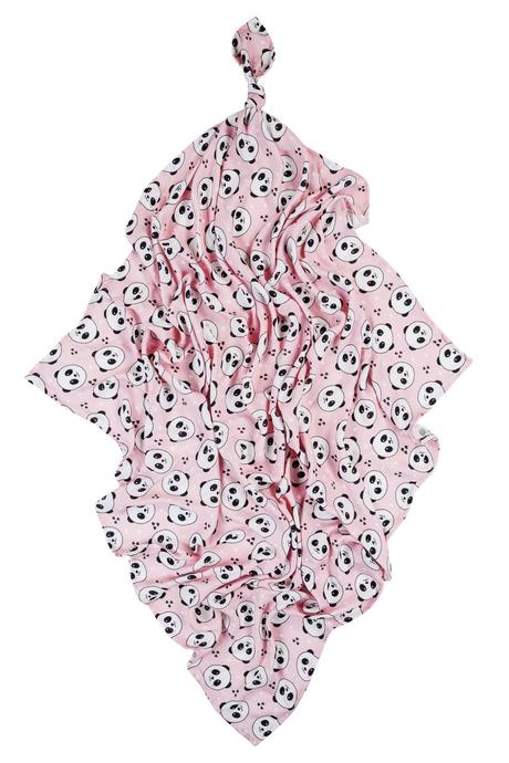 Bocioland  bambusová plienka 75x75cm panda ružová, 